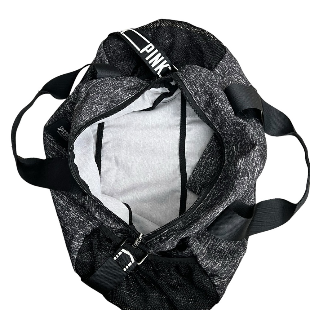 PINK Victoria's Secret Gym Bag Gray Adjustable Straps - Picture 3 of 7